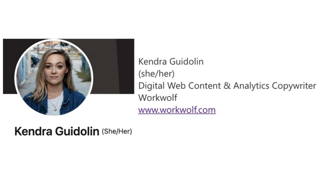 Kendra Guidolin's LinkedIn profile